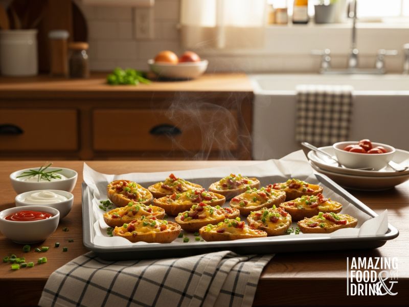 Baked Loaded Potato Skins Recipe