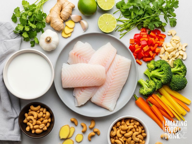 Coconut Poached Cod Dish 