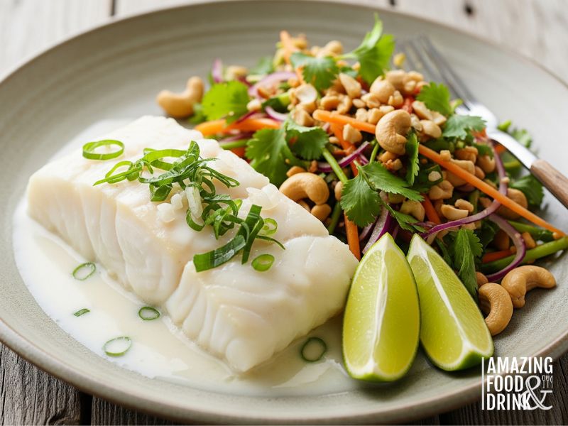 Coconut Poached Cod Dish 