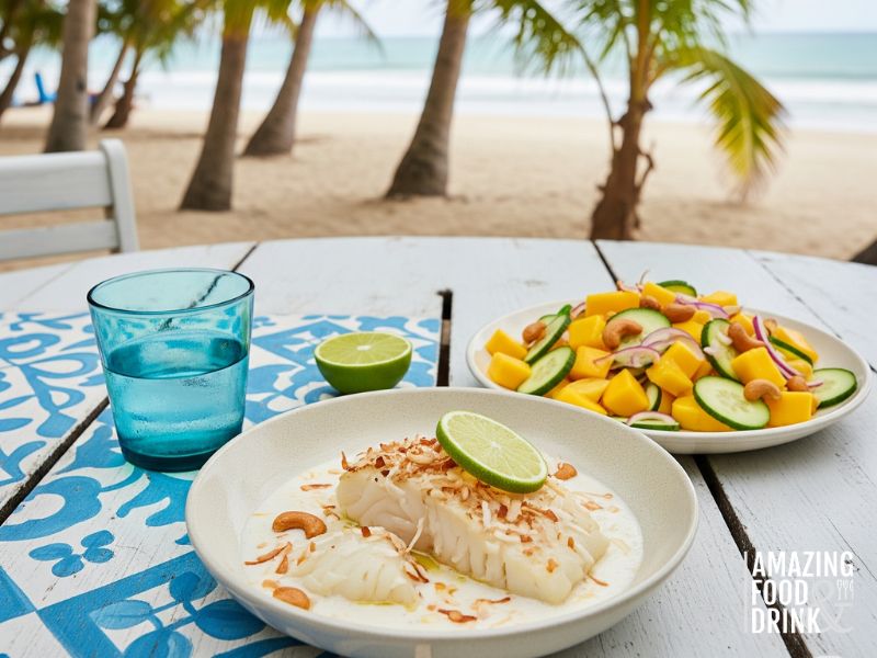 Coconut Poached Cod Dish 