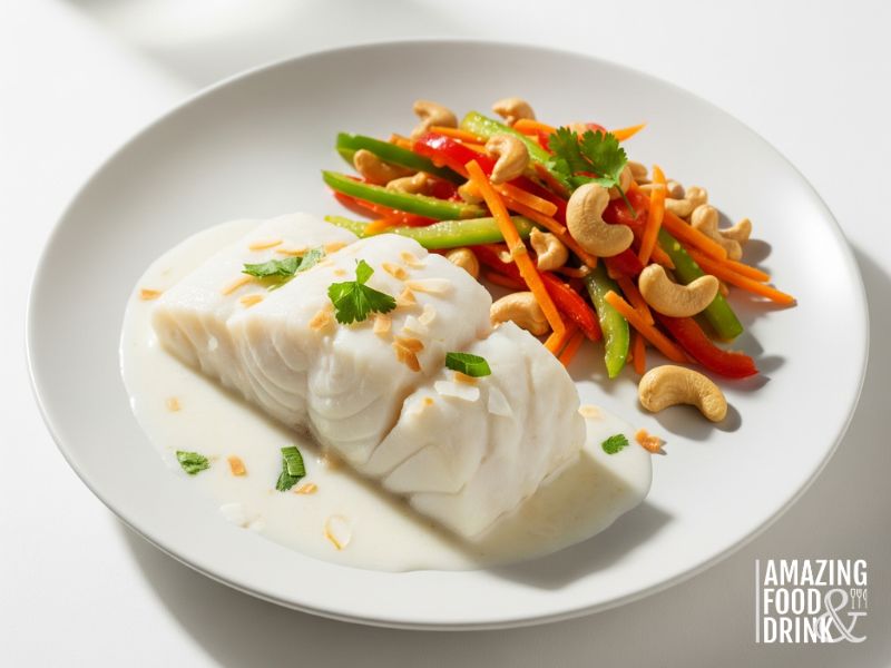 Coconut Poached Cod Dish 