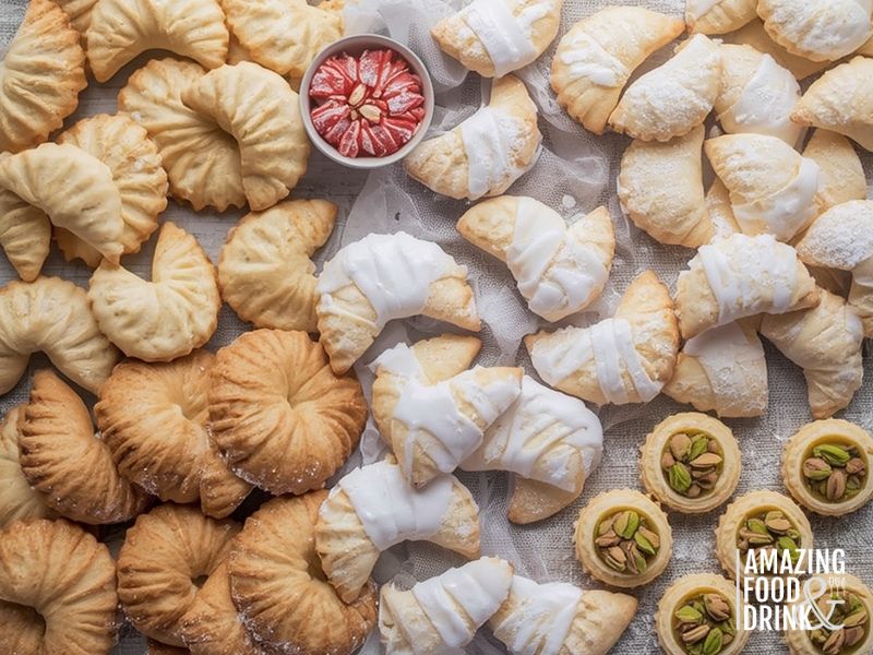 International shortbread variations including Scottish shortbread, Spanish Polvorones, Greek Kourabiedes, and Indian Nan Khatai