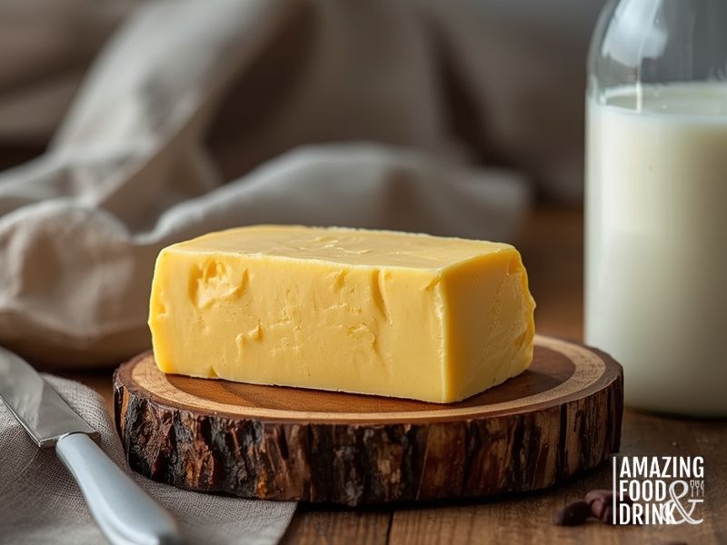Golden Irish grass-fed butter showing characteristic yellow colour from grass-fed cows