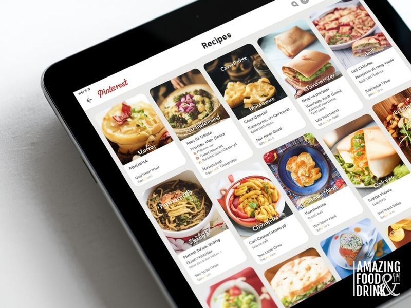 Pinterest board showing vertical recipe pins with text overlays for food blog traffic strategy