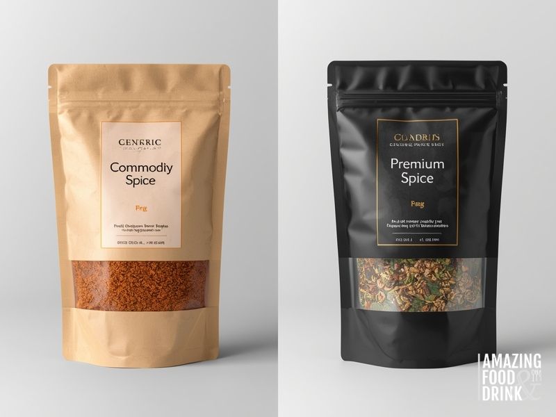 Commercial spice blend formula ingredients with percentage measurements for garam masala