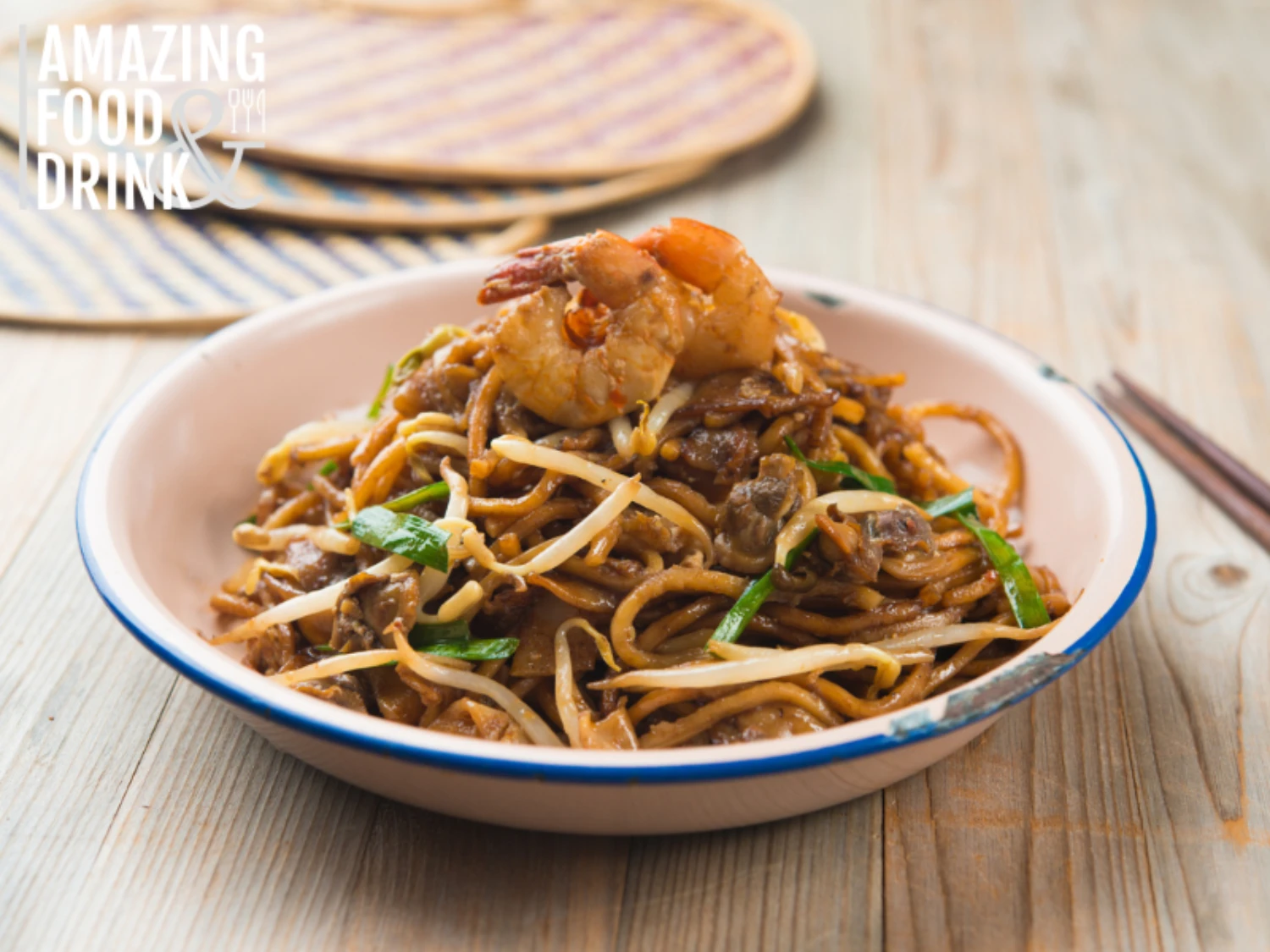 Fried Char Kuey Teow, popular noodle dish in Malaysia and Singapore