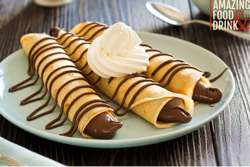 Nutella Crepes with whipped cream