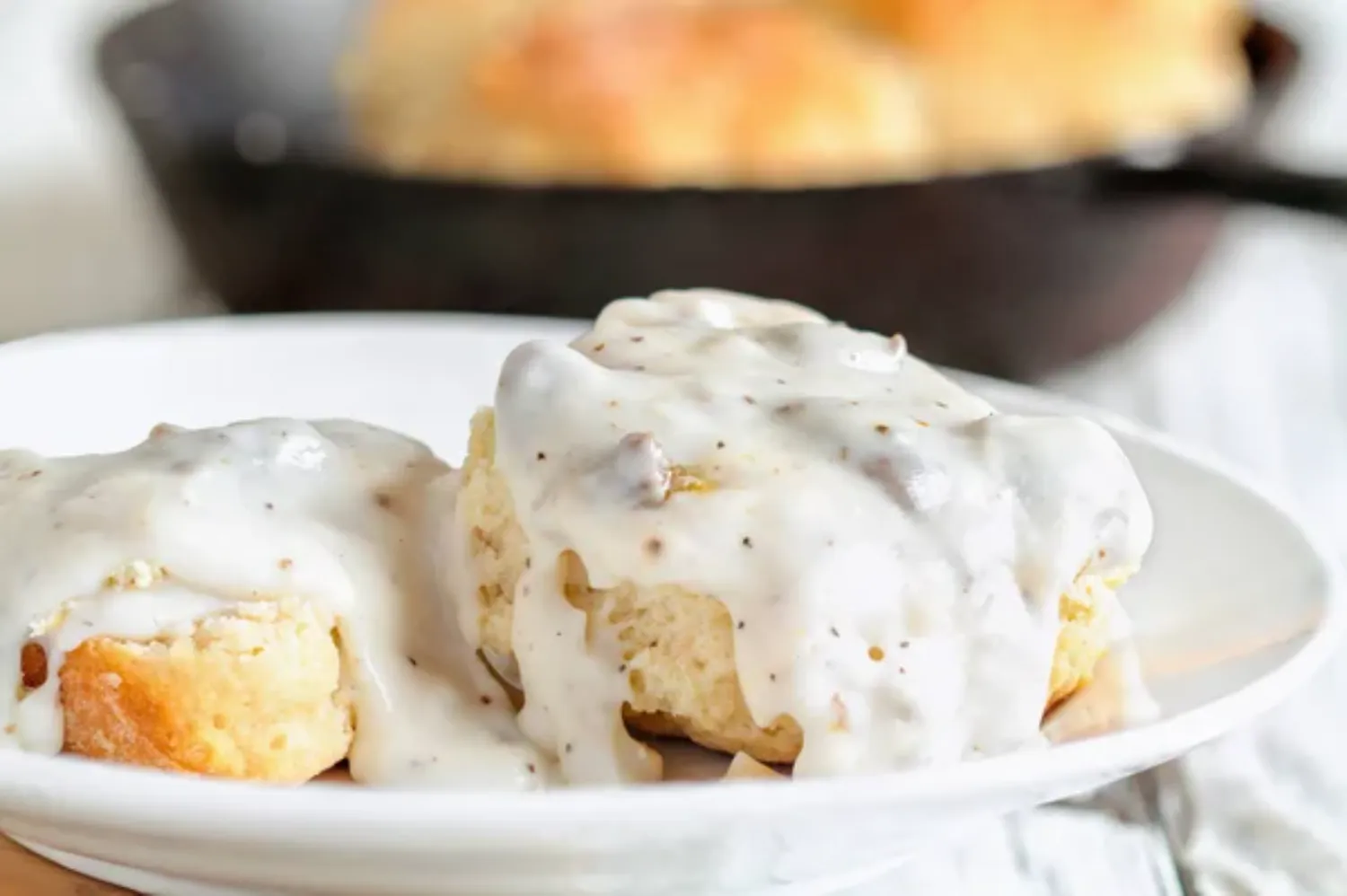 depositphotos 309611150 stock photo southern biscuits and sausage gravy