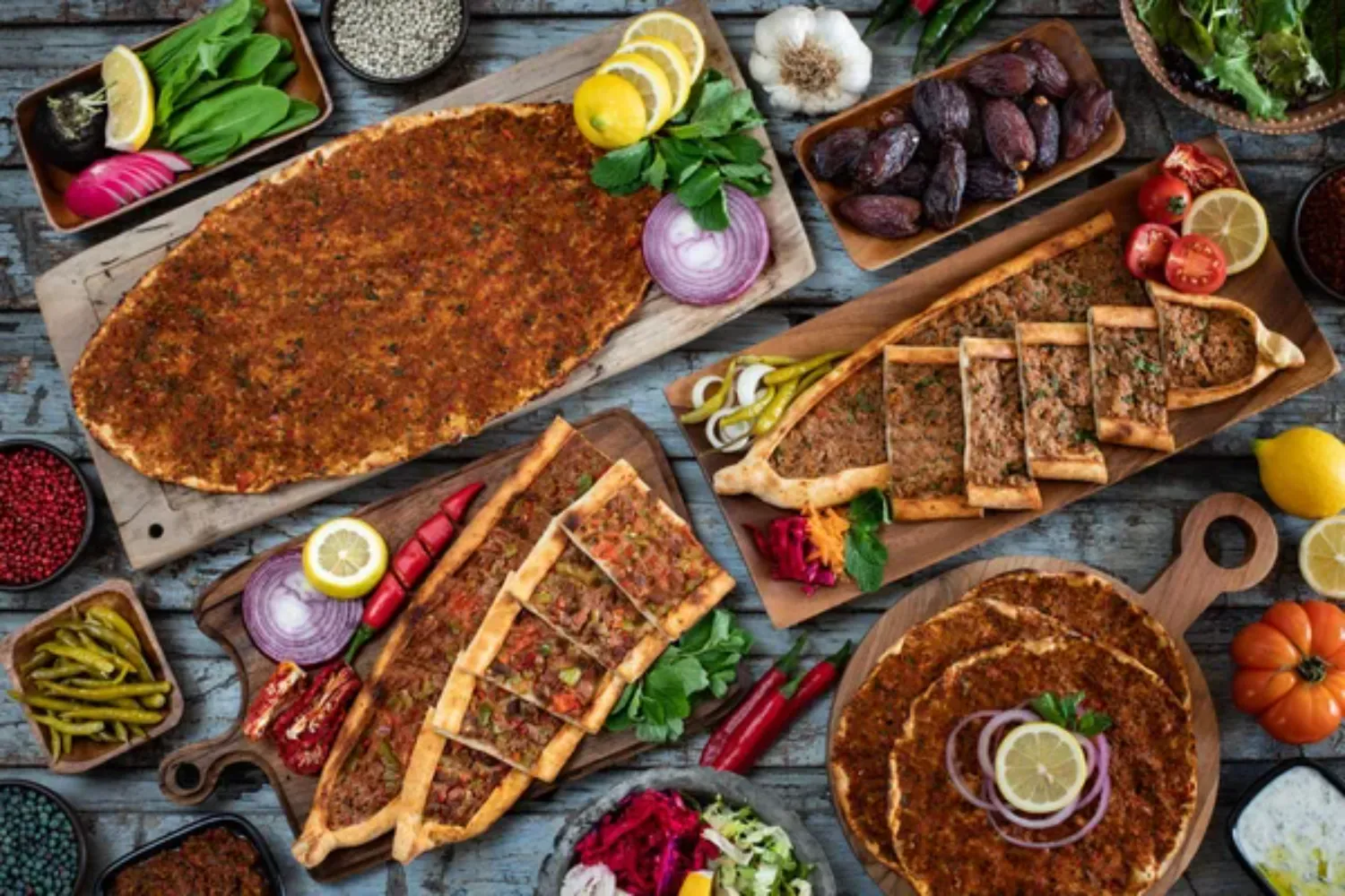 depositphotos 438656072 stock photo traditional turkish food lahmacun kiymali