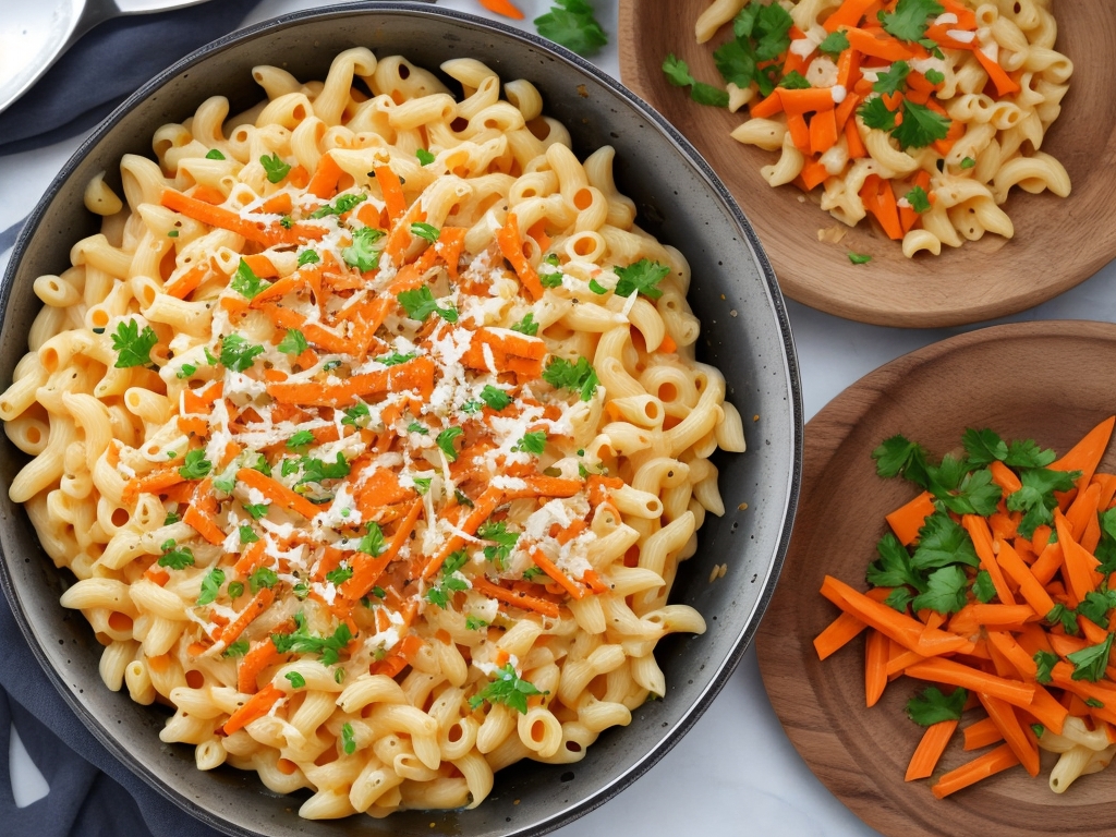 Dreamshaper V7 Creamy Macaroni With Shredded Carrots Infused 2