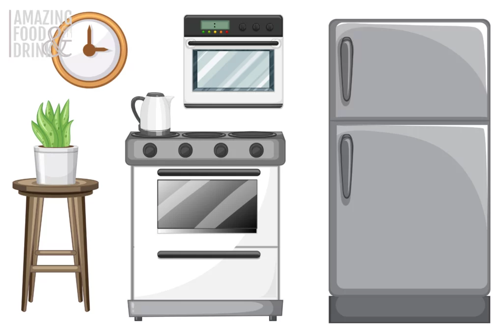 Kitchen Appliances - Fridge, Oven, and Microwave