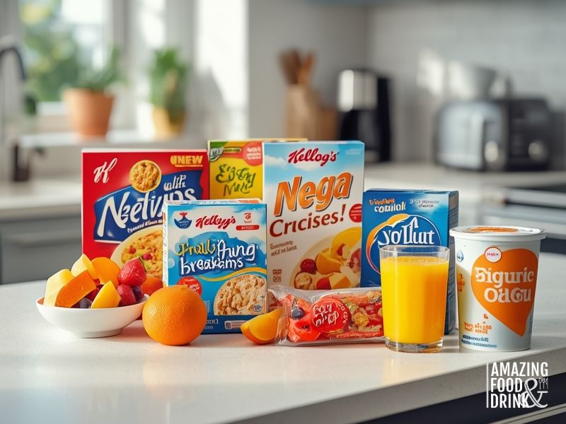 Store-Bought Egg-Free Breakfast ready to eat on a kitchen counter