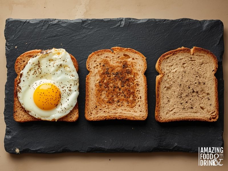 Comparison of traditional, gluten-free, and vegan egg toast bread variations for different dietary needs