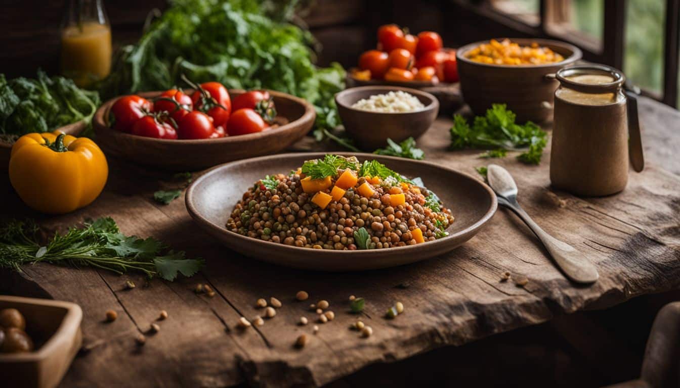 Warm Lentil Salad with Balsamic Vinaigrette