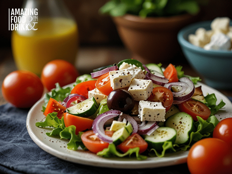 Classic Greek Salad Recipe with Feta and Kalamata Olives
