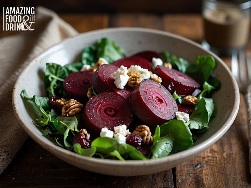 Roasted Beet Salad with Goat Cheese and Walnuts