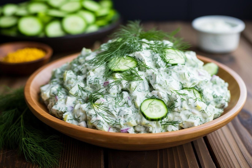 Cucumber and Dill Salad with Greek Yoghurt