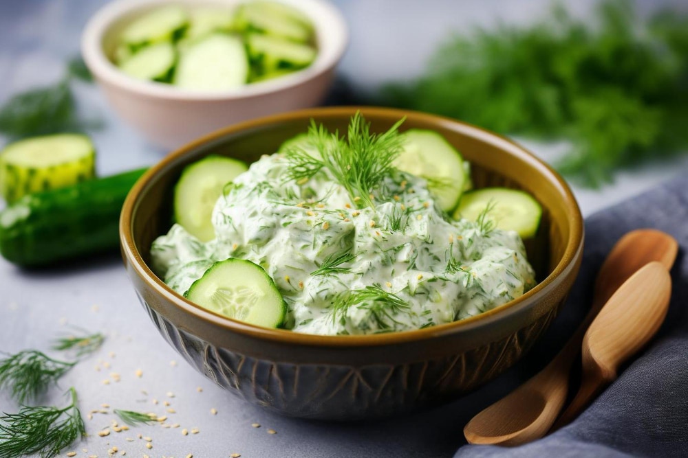 Cucumber and Dill Salad with Greek Yoghurt