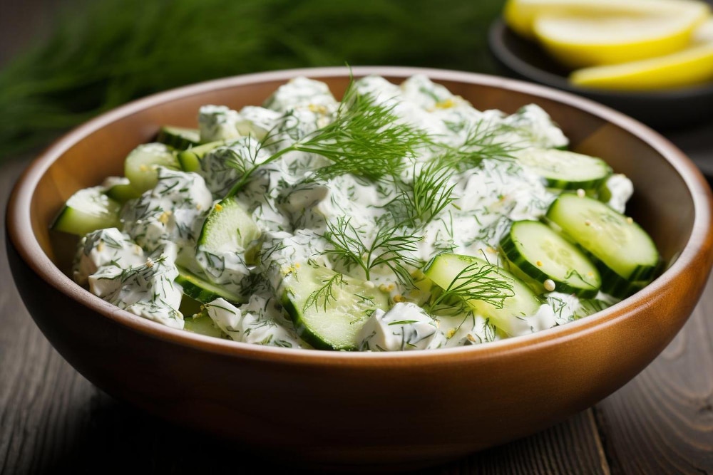 Cucumber and Dill Salad with Greek Yoghurt