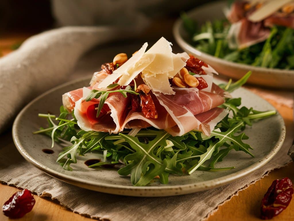Arugula and Prosciutto Salad with Parmesan Amazing Food & Drink