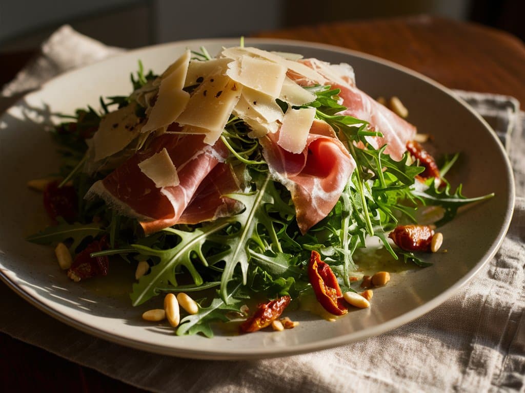Arugula and Prosciutto Salad with Parmesan Amazing Food & Drink