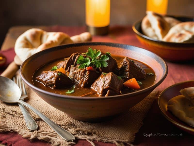 Egyptian Kamounia: Hearty Beef Stew with Cumin