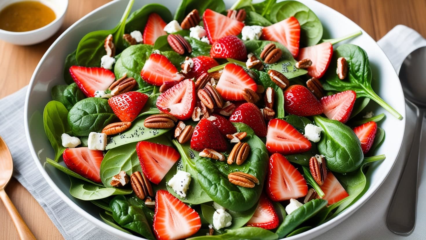 Spinach and Strawberry Salad with Poppy Seed Dressing