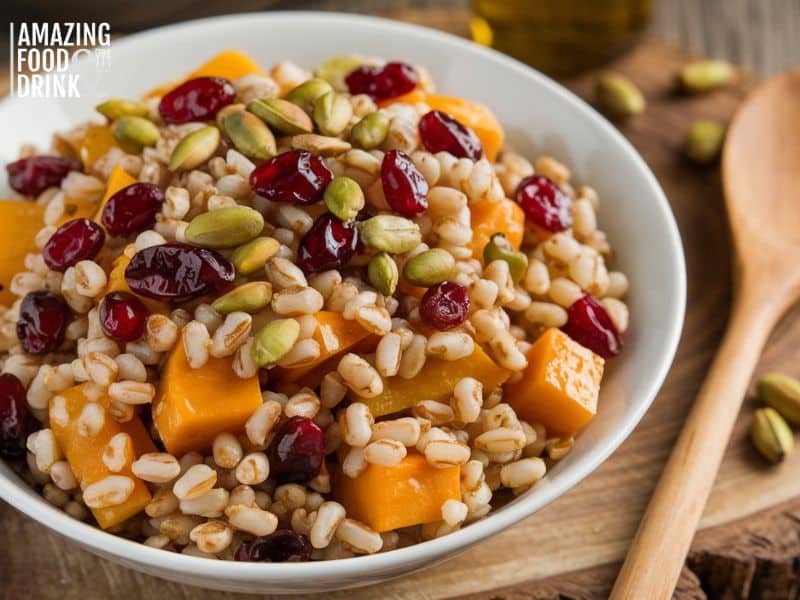 Farro Salad with Butternut Squash and Cranberries
