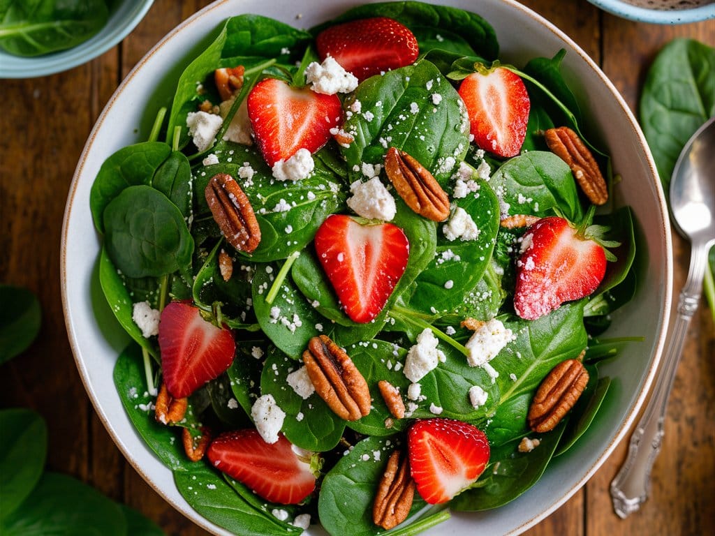 Spinach and Strawberry Salad with Poppy Seed Dressing