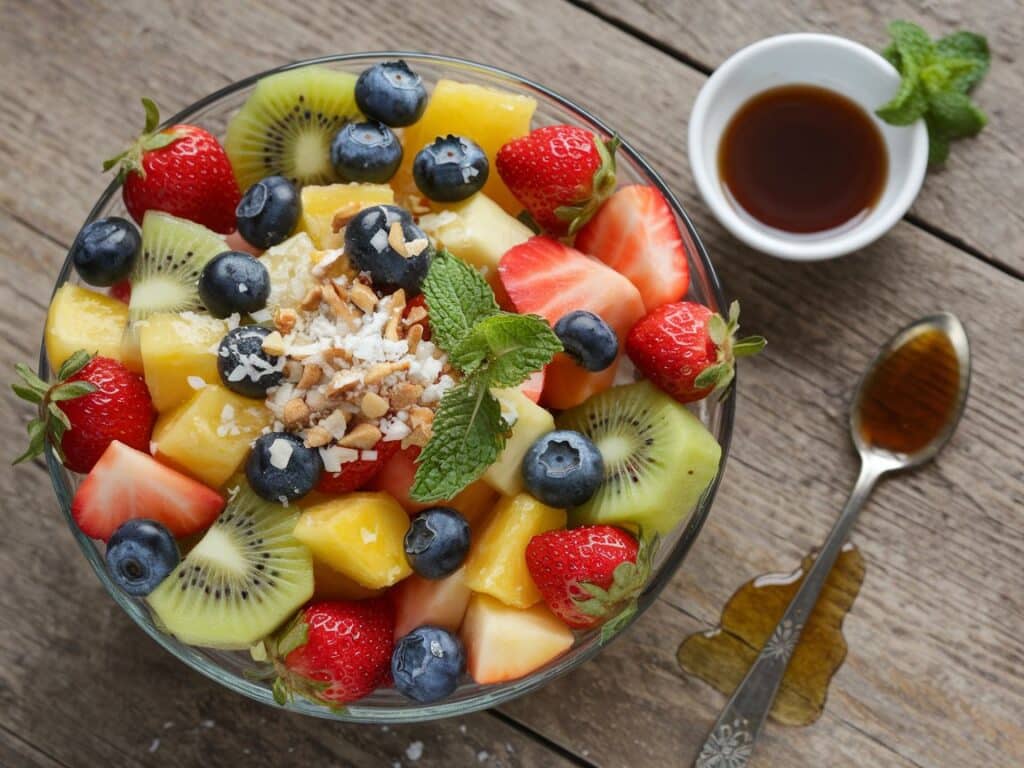 Fruit Salad with Honey Lime Dressing