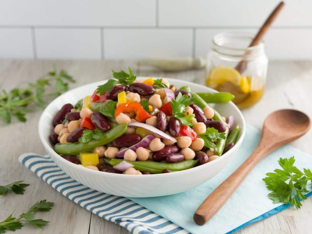 Three Bean Salad with a Zesty Vinaigrette