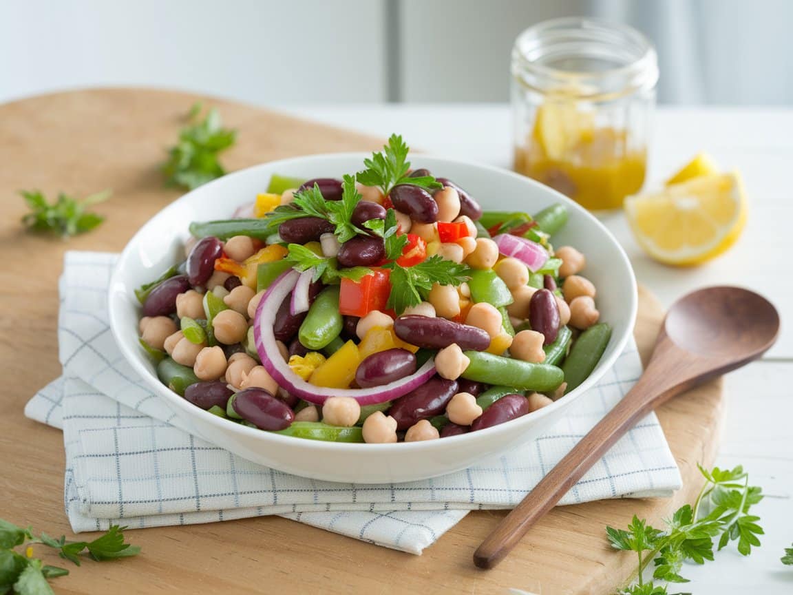 Three Bean Salad with a Zesty Vinaigrette