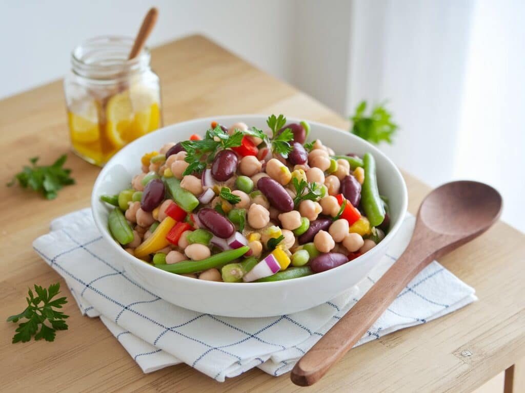 Three Bean Salad with a Zesty Vinaigrette