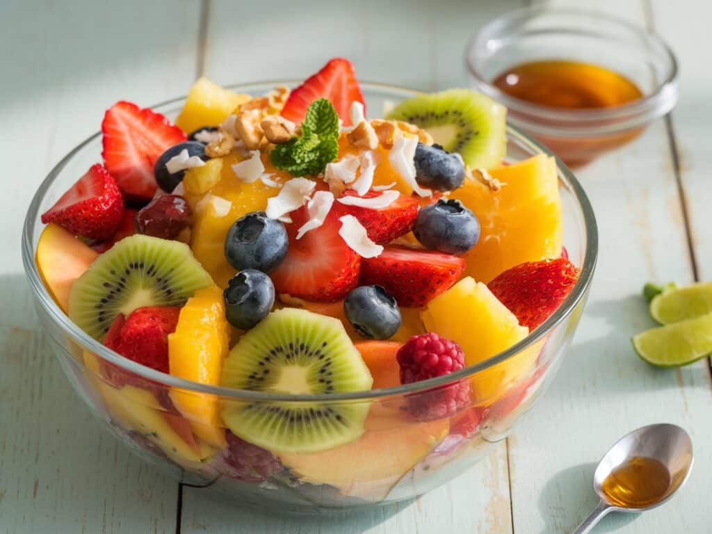 Fruit Salad with Honey Lime Dressing