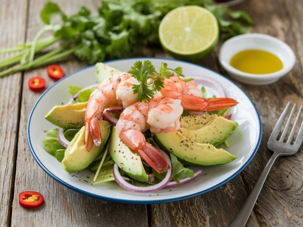 Prawn and Avocado Salad: Light and Delicious