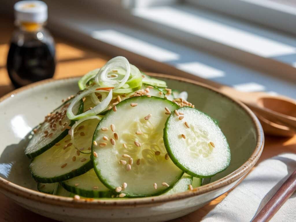 Asian Cucumber Salad with Rice Vinegar