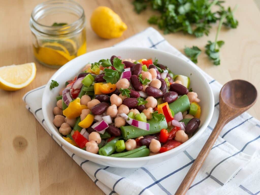 Three Bean Salad with a Zesty Vinaigrette