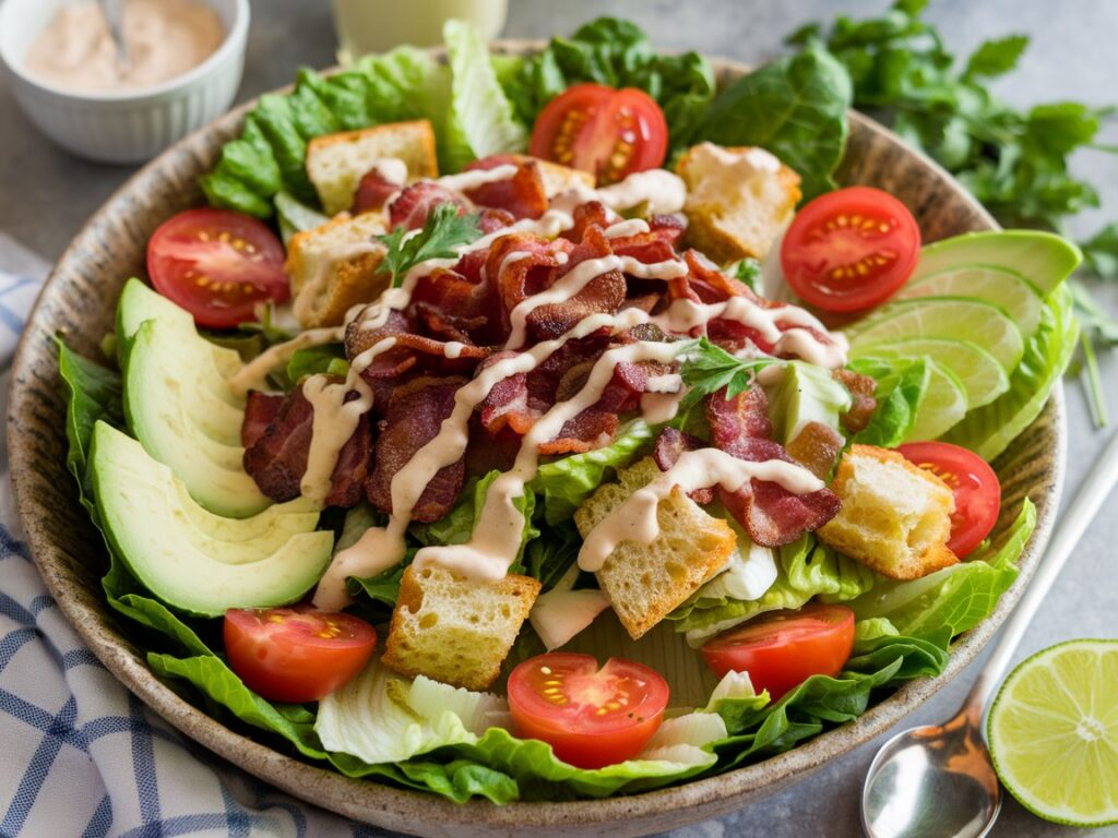 BLT Salad with Avocado and Buttermilk Dressing