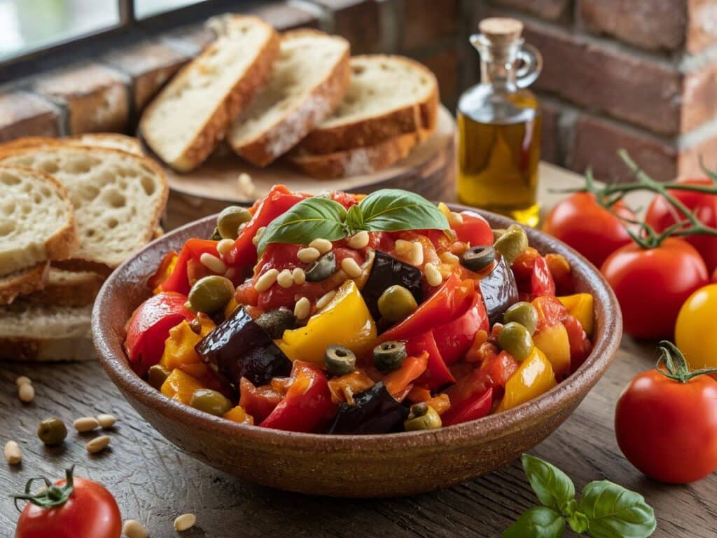 Caponata Salad: Sicilian Aubergine and Tomato Dish
