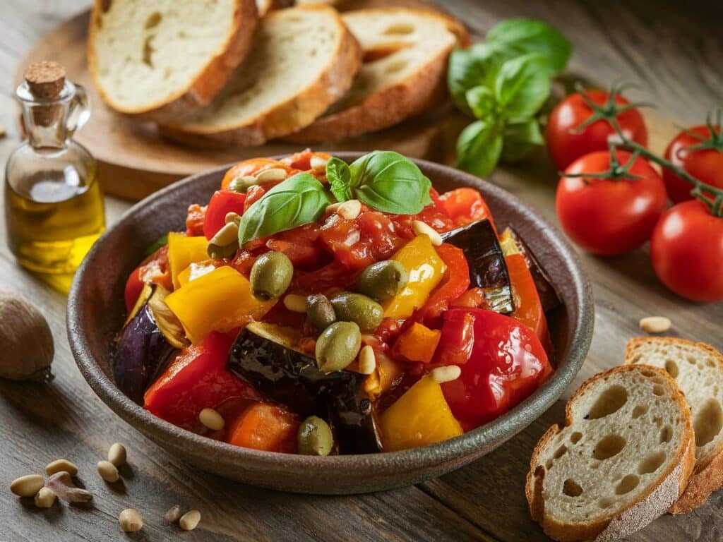 Caponata Salad: Sicilian Aubergine and Tomato Dish
