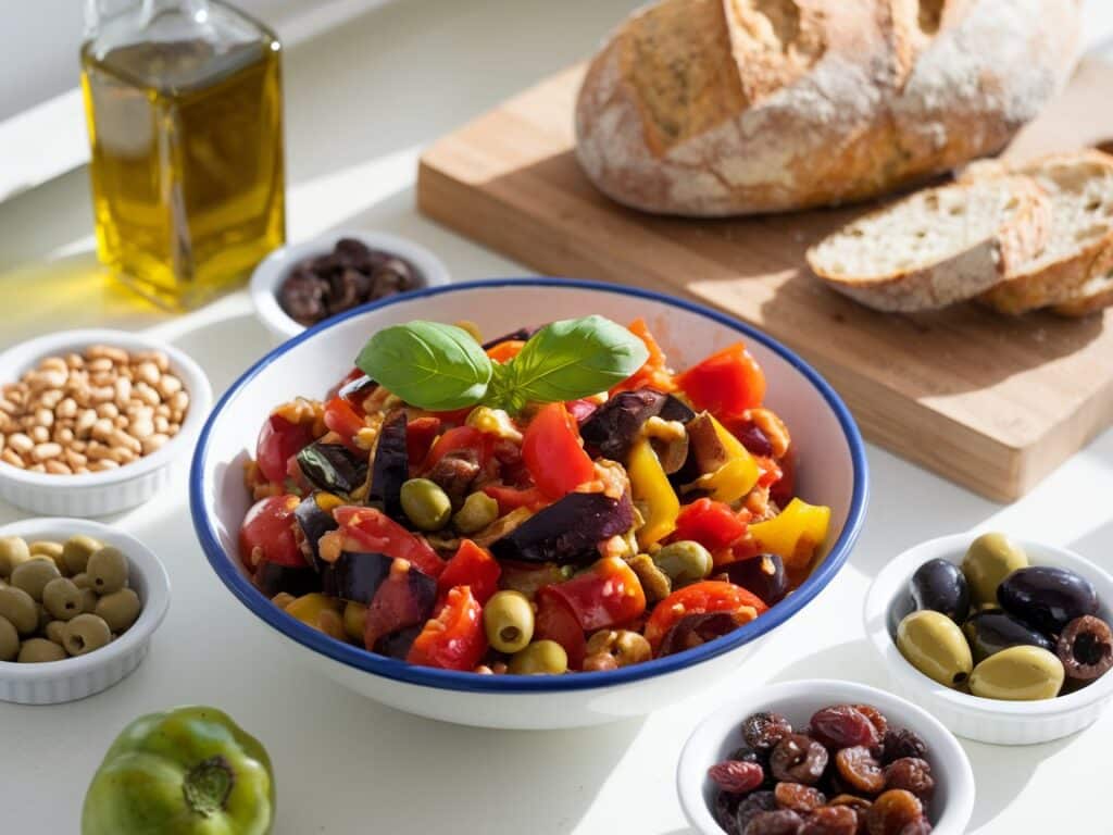 Caponata Salad: Sicilian Aubergine and Tomato Dish