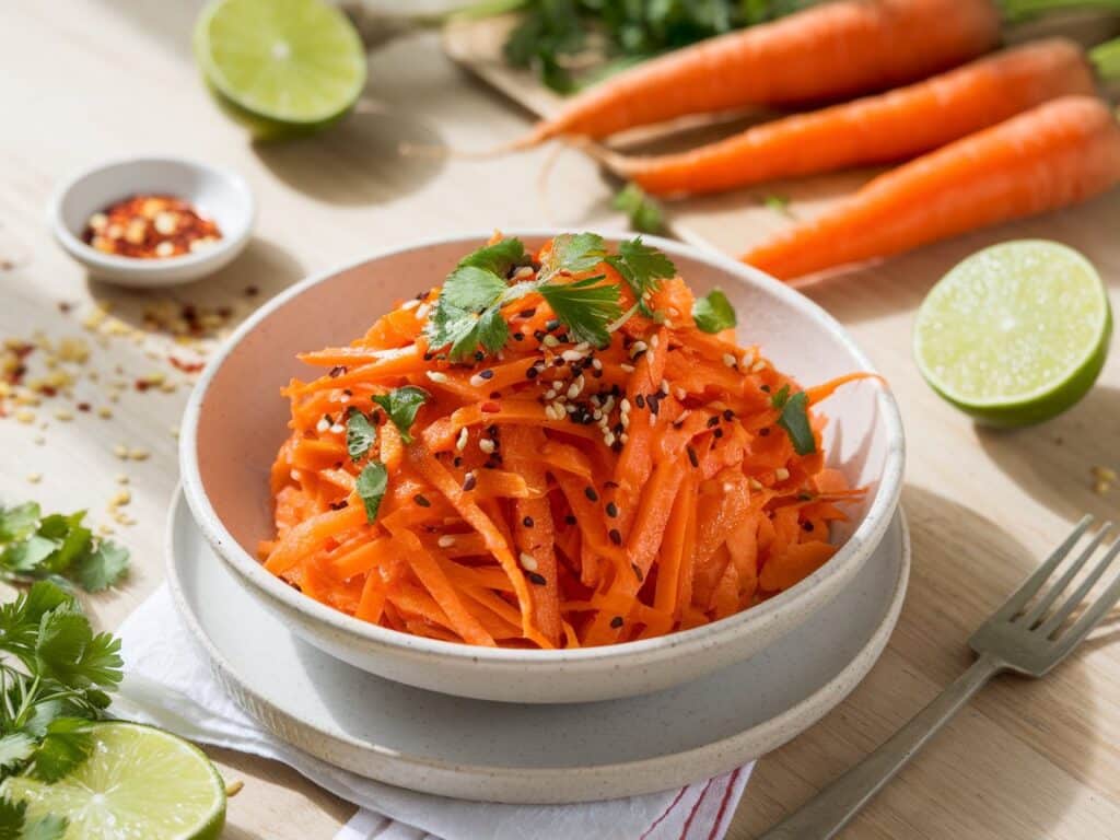 Sweet and Spicy Carrot Salad with Lime