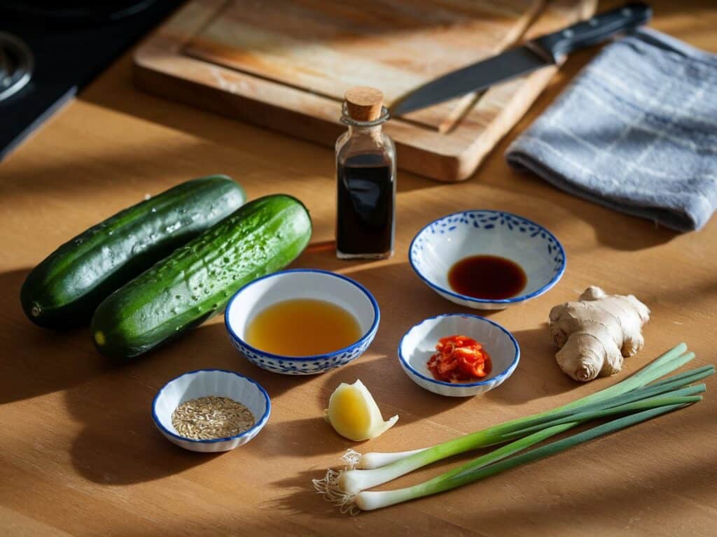 Asian Cucumber Salad with Rice Vinegar