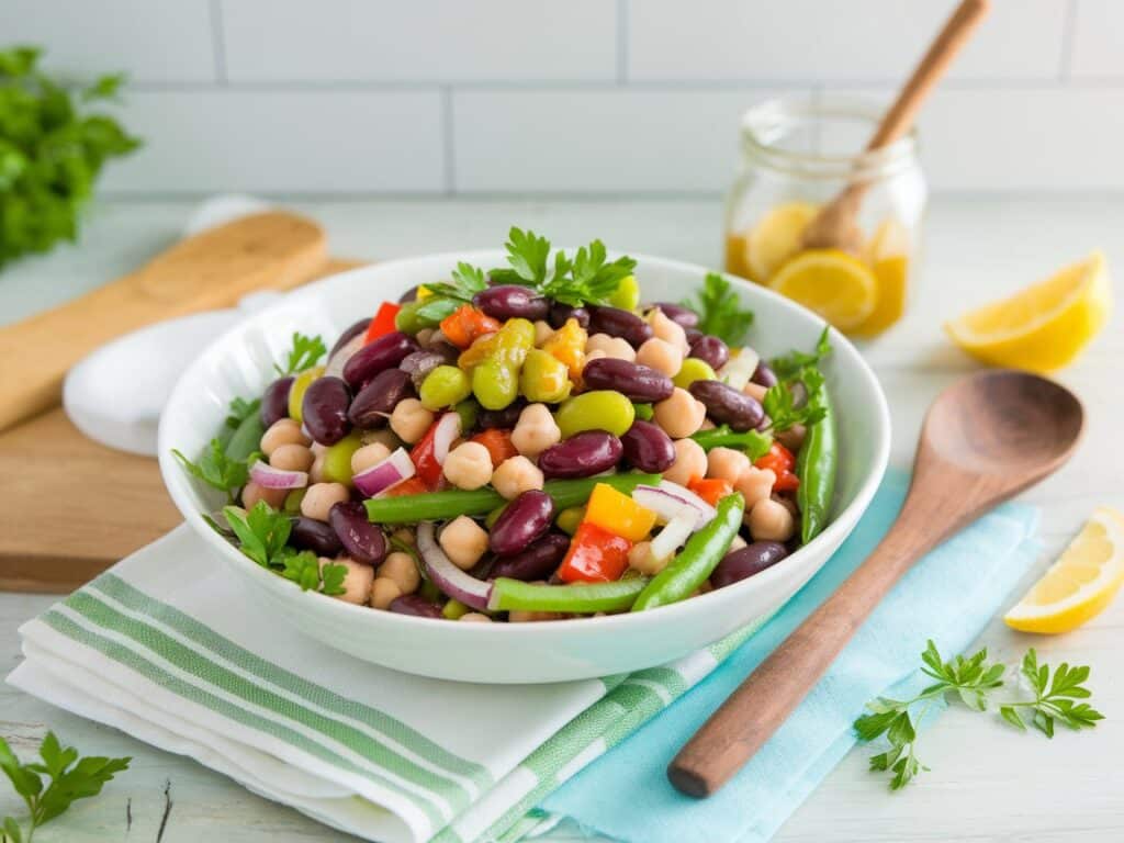 Three Bean Salad with a Zesty Vinaigrette