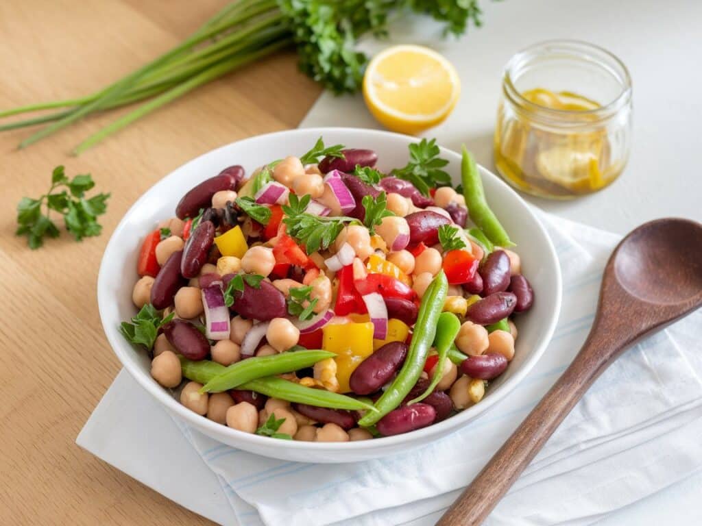 Three Bean Salad with a Zesty Vinaigrette