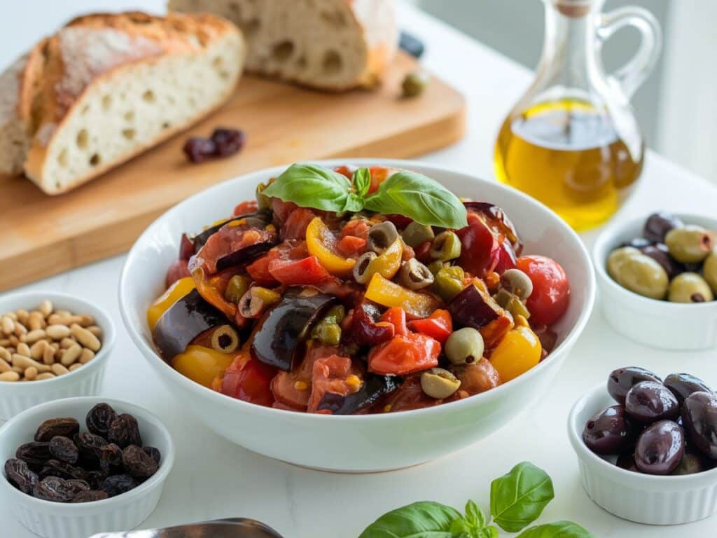 Caponata Salad: Sicilian Aubergine and Tomato Dish