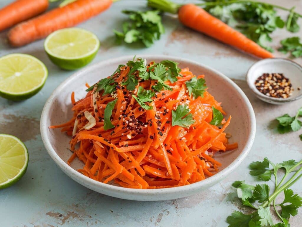 Sweet and Spicy Carrot Salad with Lime