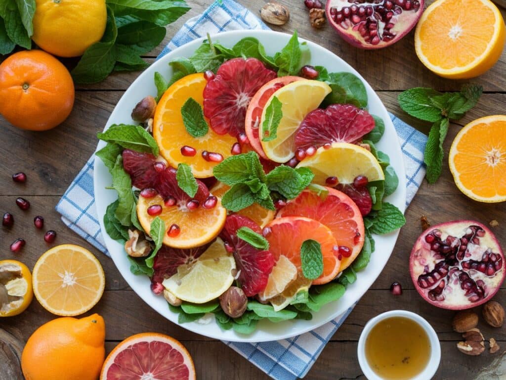 Winter Citrus Salad with Pomegranate and Mint