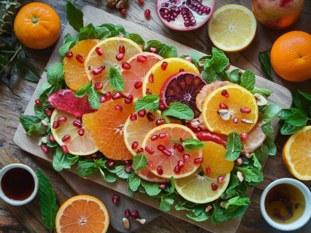 Winter Citrus Salad with Pomegranate and Mint