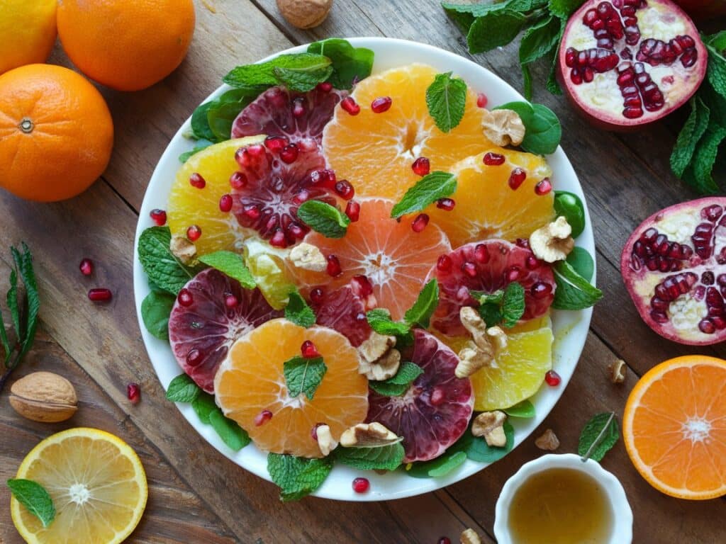 Winter Citrus Salad with Pomegranate and Mint